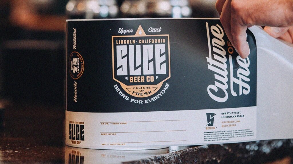 Slice Beer Co : étiquette du crowler — Brethren Design Co