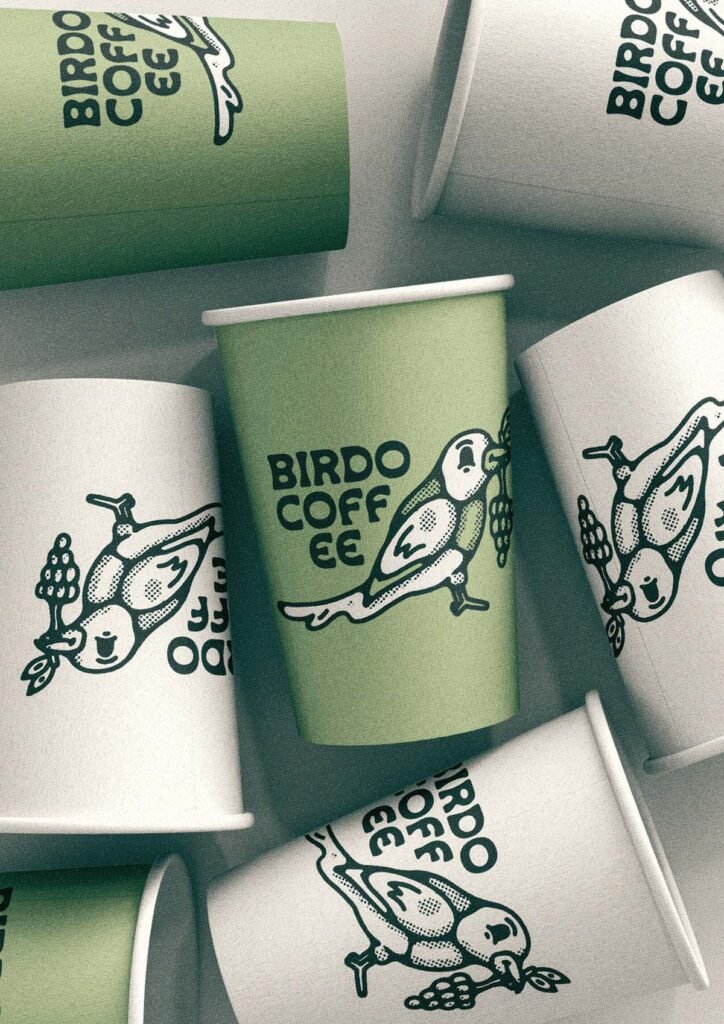 Birdo Coffee — gobelets — Boring Friends