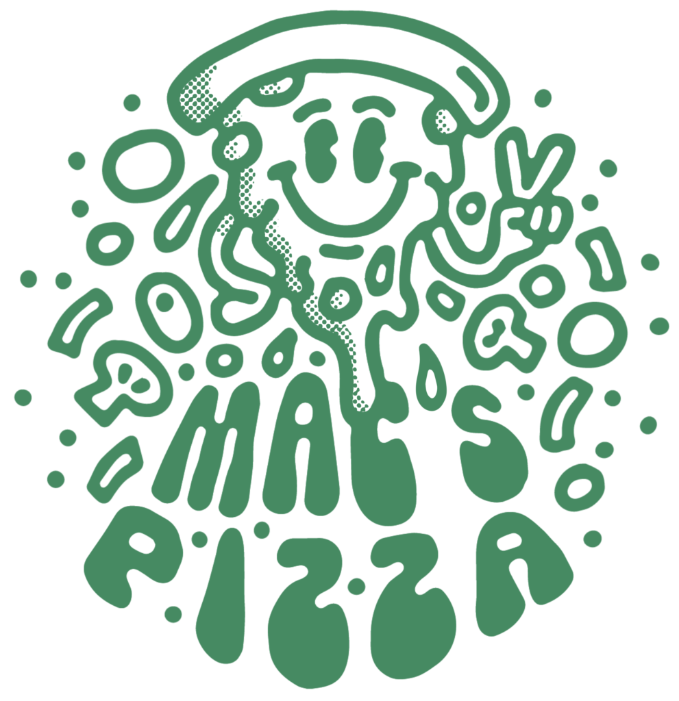 Mac’s Pizza — logo et garnitures — Boring Friends