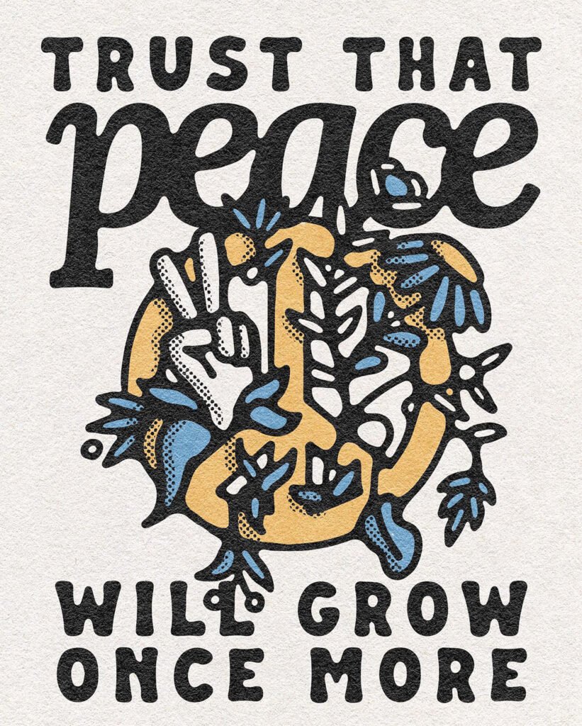 « Trust that peace will grow once more » — Boring Friends