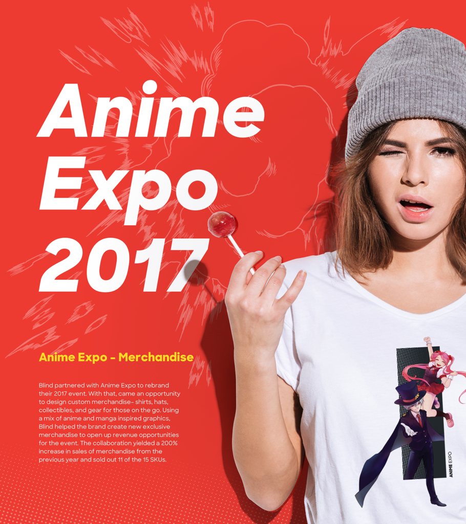 Anime Expo 2017 – merchandising, planche 1 — Blind