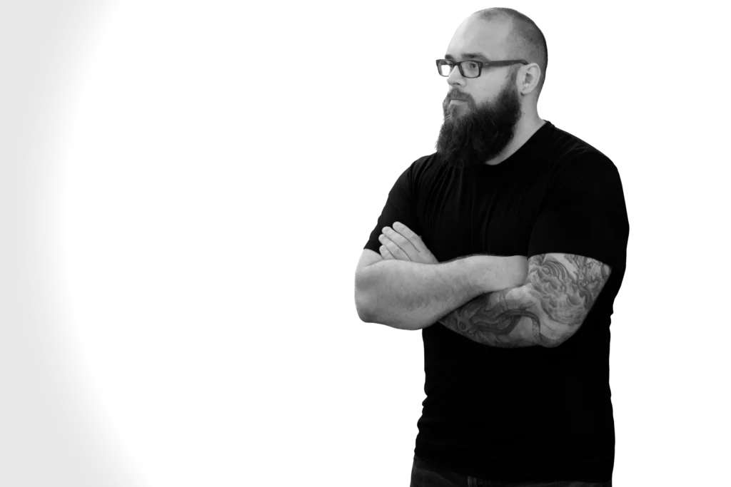 Portrait de Ben Burns en noir et blanc — Ben Burns