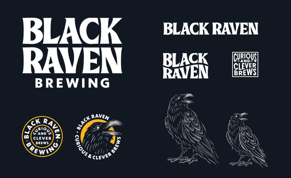 Identité Black Raven Brewing 2023 — Blindtiger Design