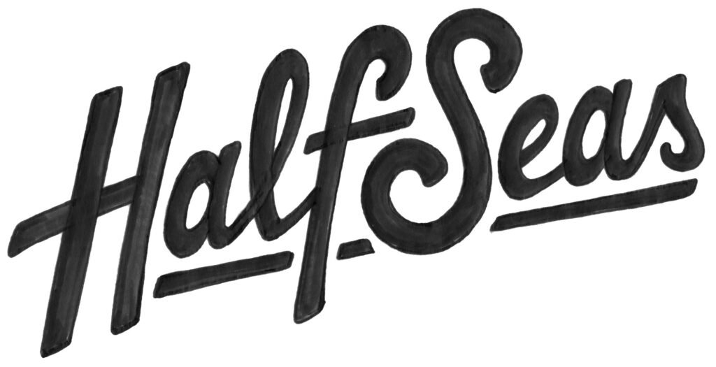 Recherche de logo dessiné à la main – Half-Seas — Blindtiger Design