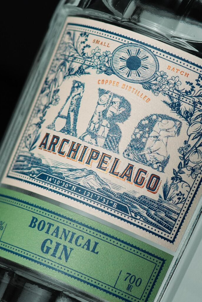 Archipelago – détail de l’étiquette illustrée — CF Napa Brand Design