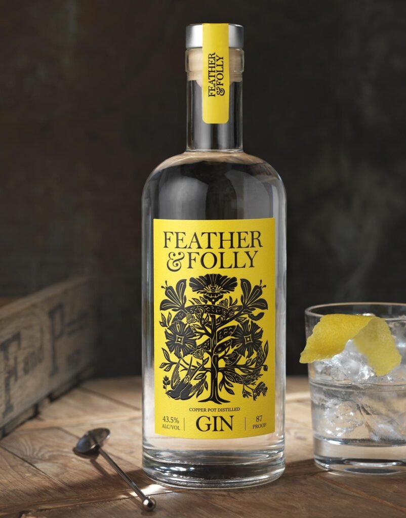 Feather & Folly Gin (Goose Ridge) — CF Napa Brand Design