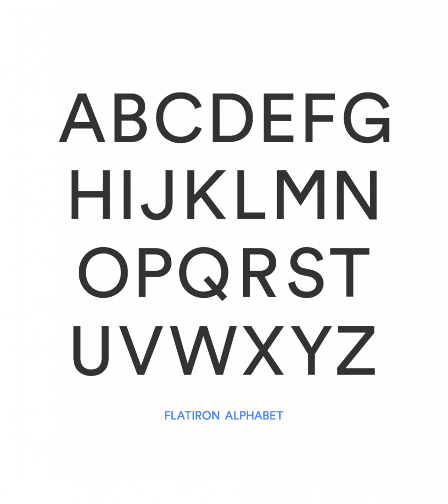 Flatiron Health — alphabet/planche typographique — Chermayeff & Geismar & Haviv