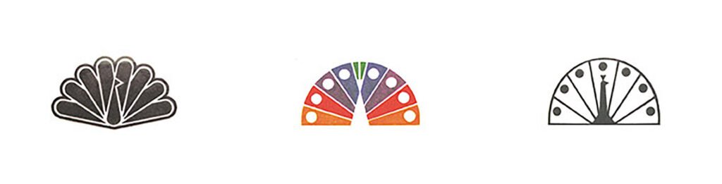 NBC — premières esquisses du paon (processus) — Chermayeff & Geismar & Haviv