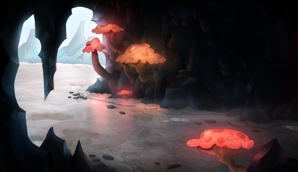 Amphibia – grotte aux champignons lumineux — Charles Hilton