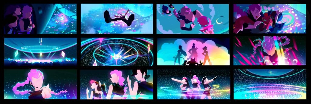 KPop Demon Hunters – color script « early screening » (concert) — Charles Hilton