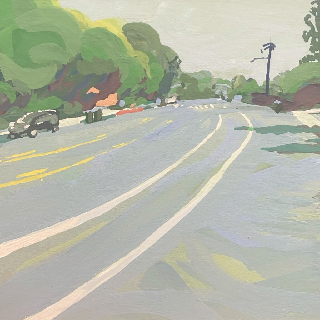 Pleinairpril – route peinte à la gouache sur le motif — Charles Hilton