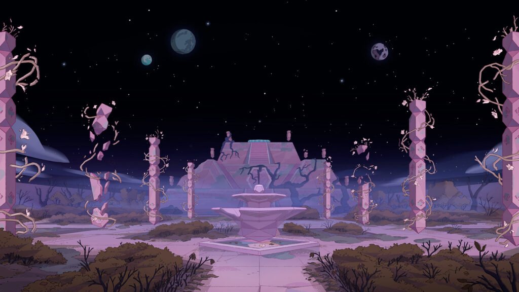Steven Universe – jardin nocturne aux piliers roses — Charles Hilton