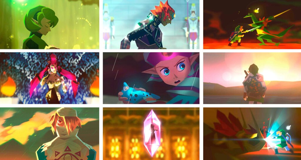 Travail personnel – color keys fan art Zelda: Ocarina of Time — Charles Hilton