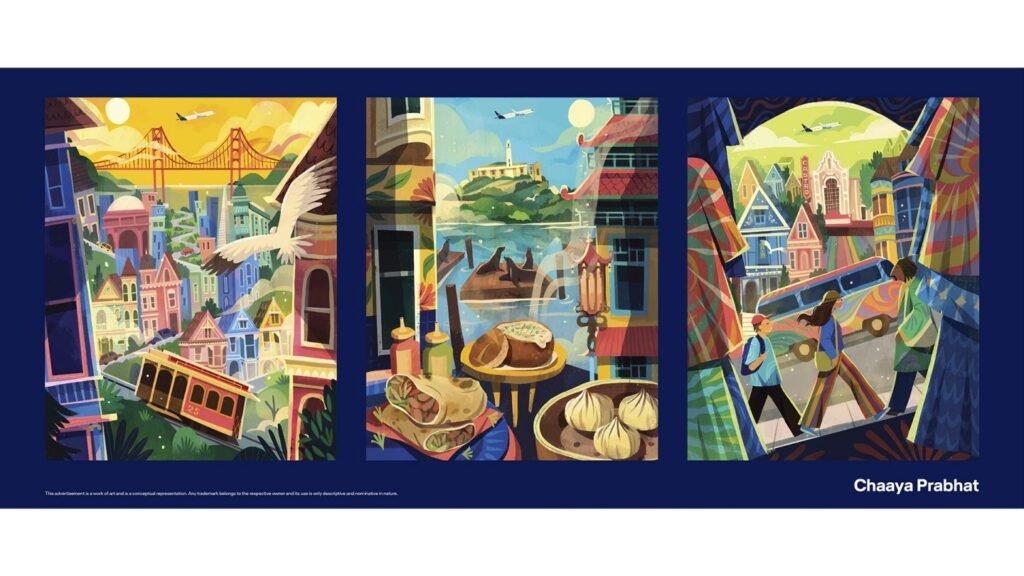 Affiches « San Francisco » pour Lufthansa × ART MUMBAI — Chaaya Prabhat
