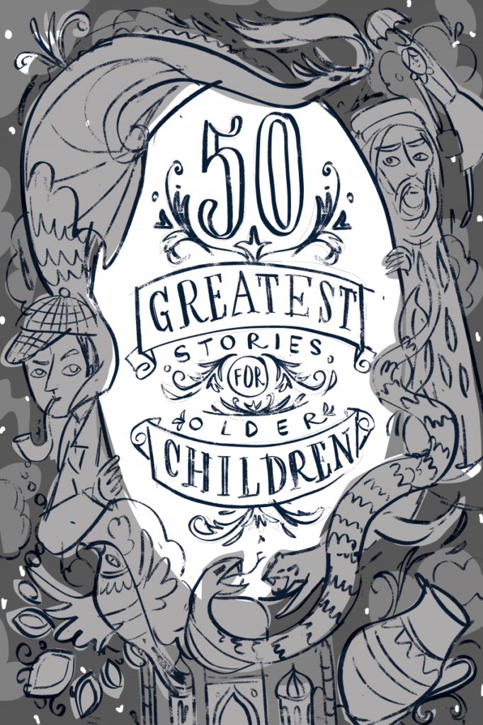 Anthologie Hachette India (grands enfants) – croquis de couverture — Chaaya Prabhat