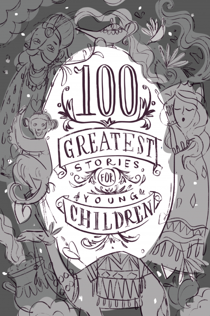 Anthologie Hachette India (jeunes enfants) – croquis de couverture — Chaaya Prabhat