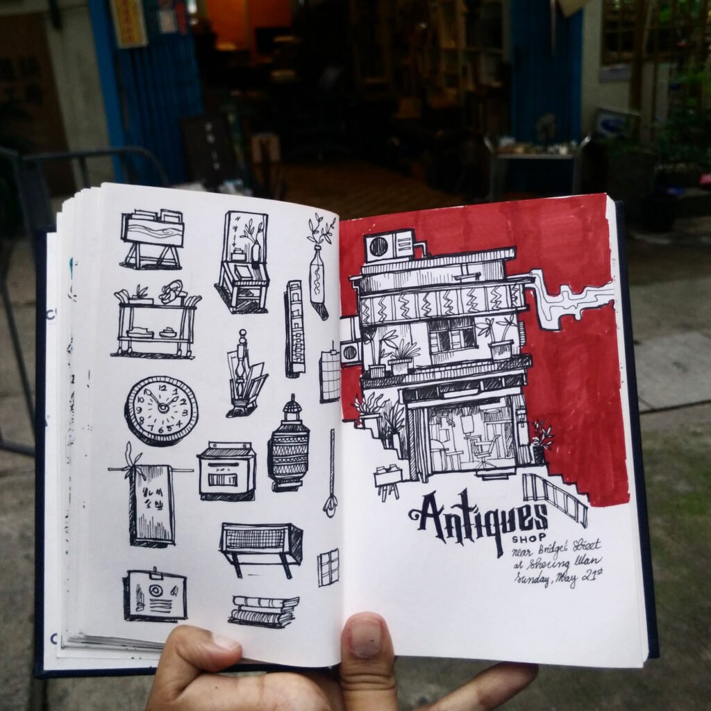Carnet d'urban sketching – page 3 — Chaaya Prabhat