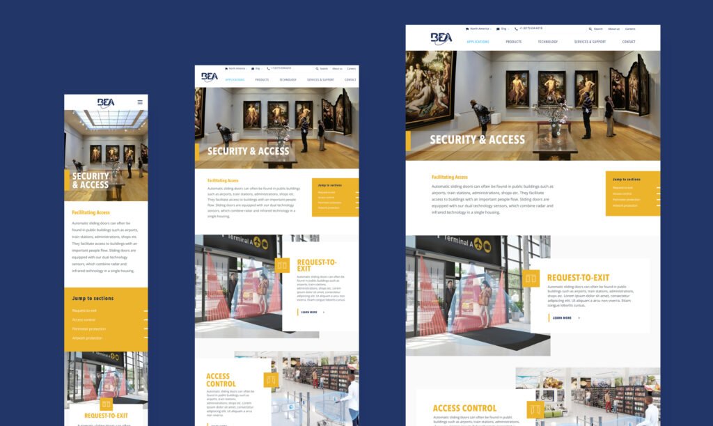 BEA Sensors – pages solutions responsive — EPIC Agency