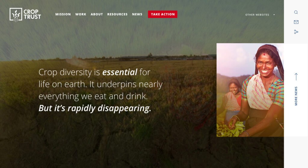 Crop Trust – page d’accueil du site — EPIC Agency