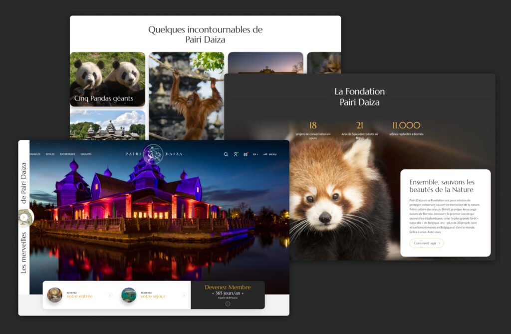 Pairi Daiza – interface du site — EPIC Agency