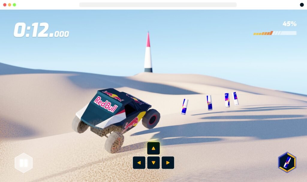 Red Bull Sand Scramble – interface desktop — EPIC Agency