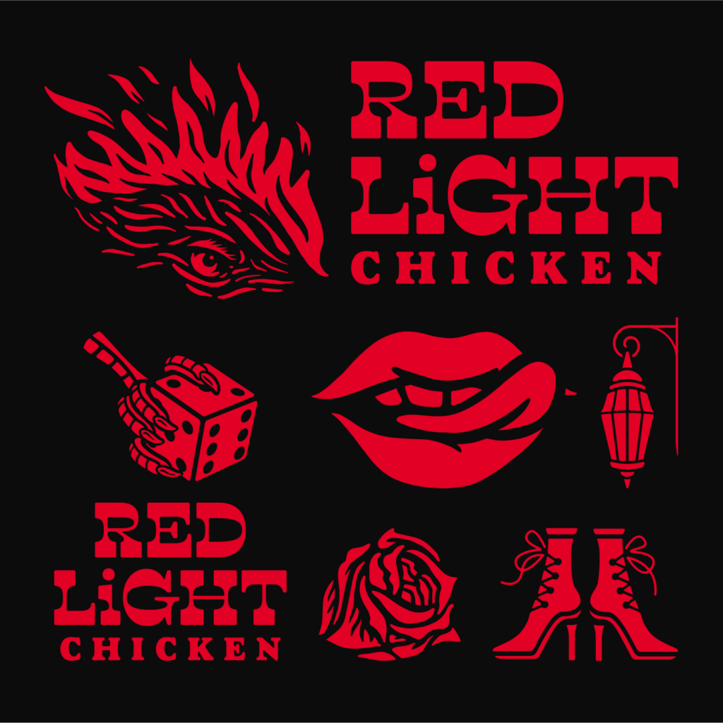 Red Light Chicken – brand mark (black) — The Forefathers Group