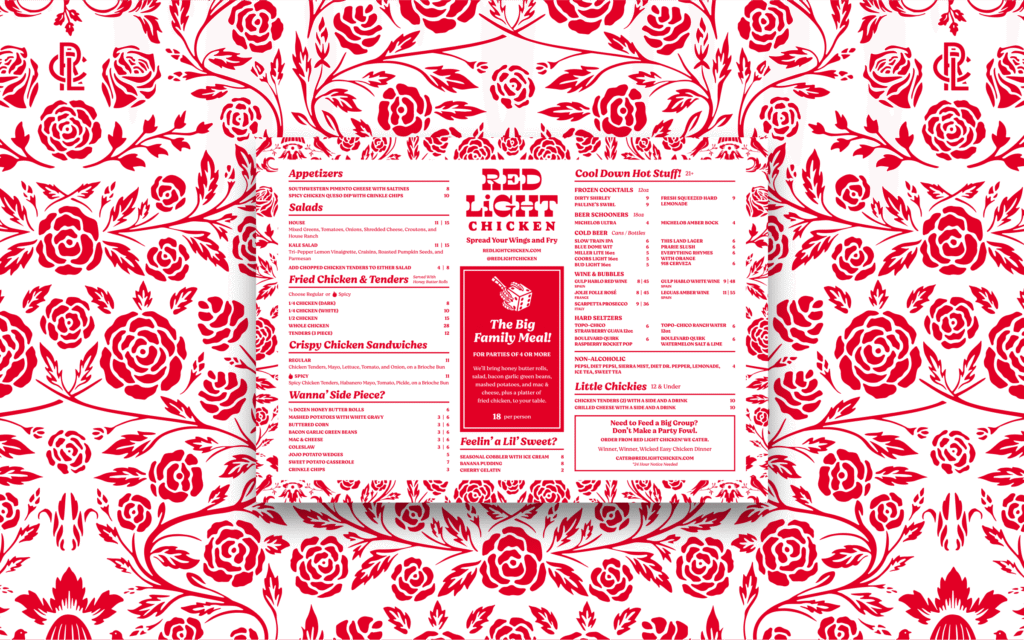 Red Light Chicken – menu — The Forefathers Group