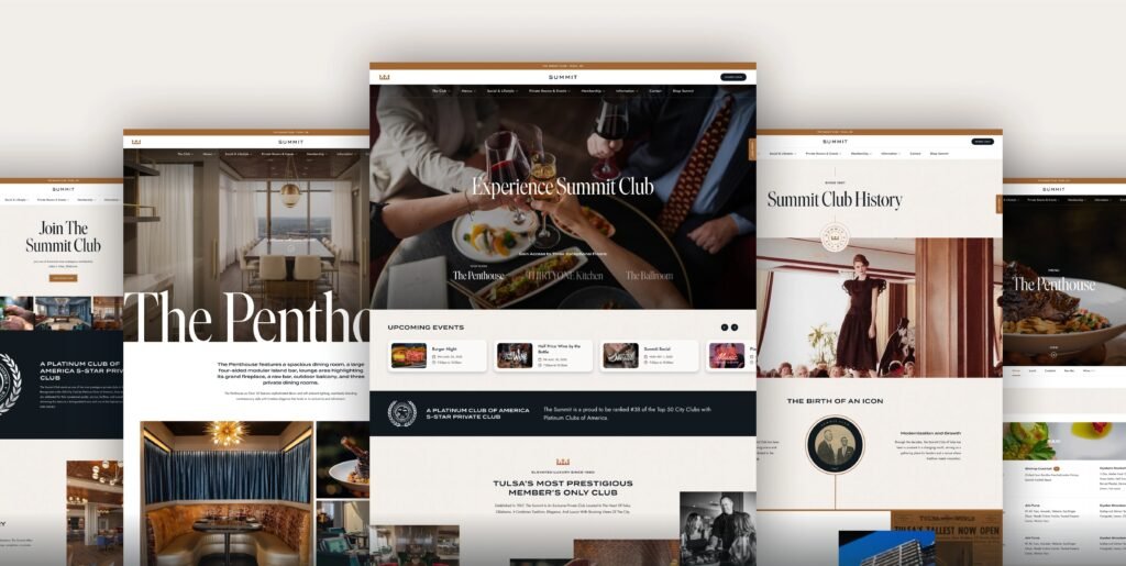 The Summit Club – website screens — The Forefathers Group