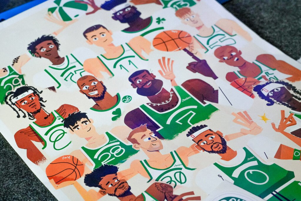 Affiche pour les Boston Celtics — Kirk Wallace