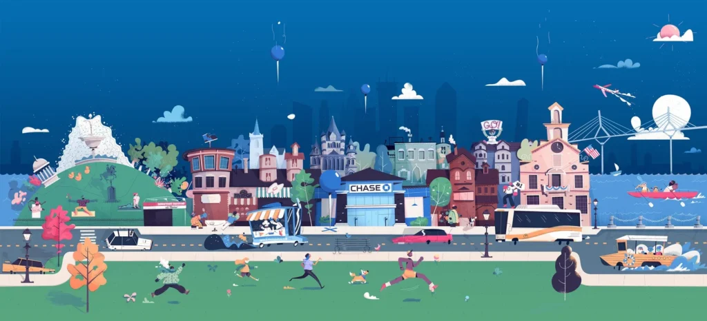 Chase – fresque illustrée de Boston — Kirk Wallace