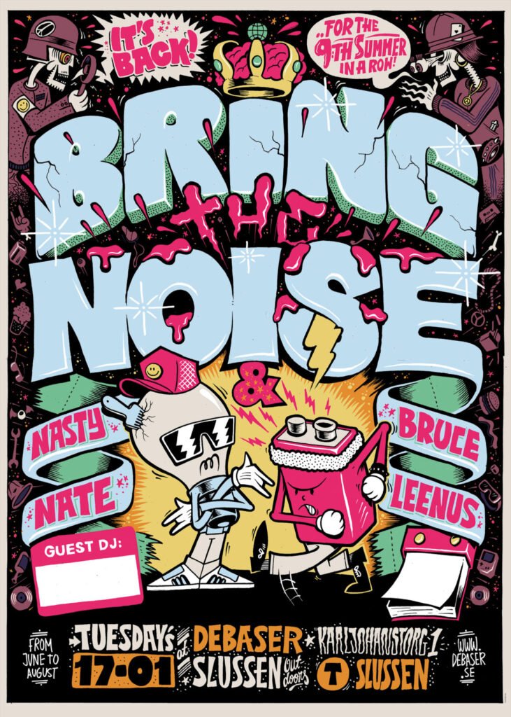 Affiche Bring The Noise – Debaser Slussen — Martin Ander
