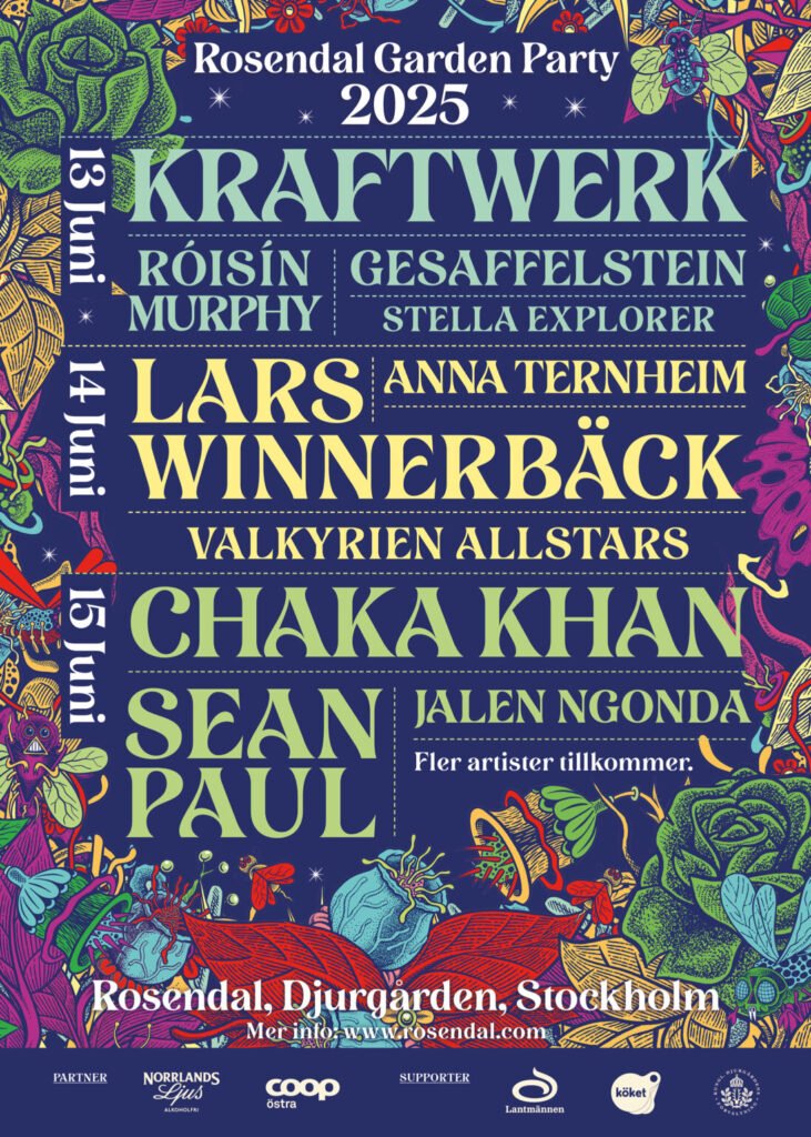 Affiche Rosendal Garden Party 2025 — Martin Ander