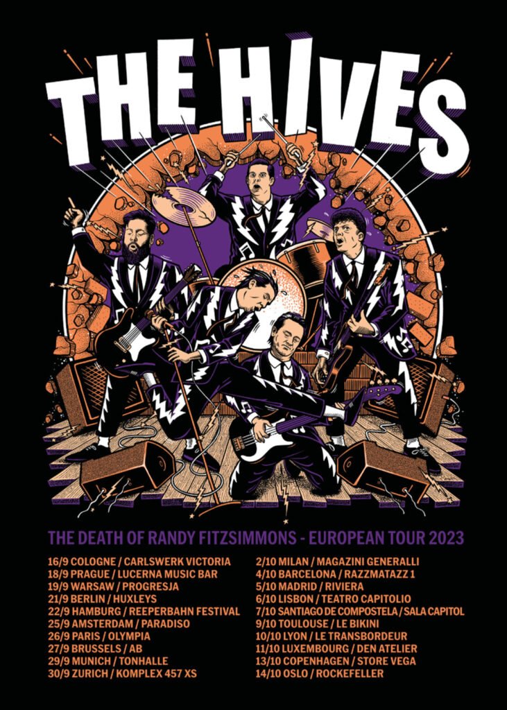 Affiche The Hives – tournée européenne 2023 — Martin Ander