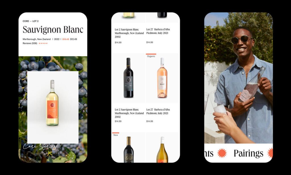 90+ Cellars — site e-commerce — Moxie Sozo