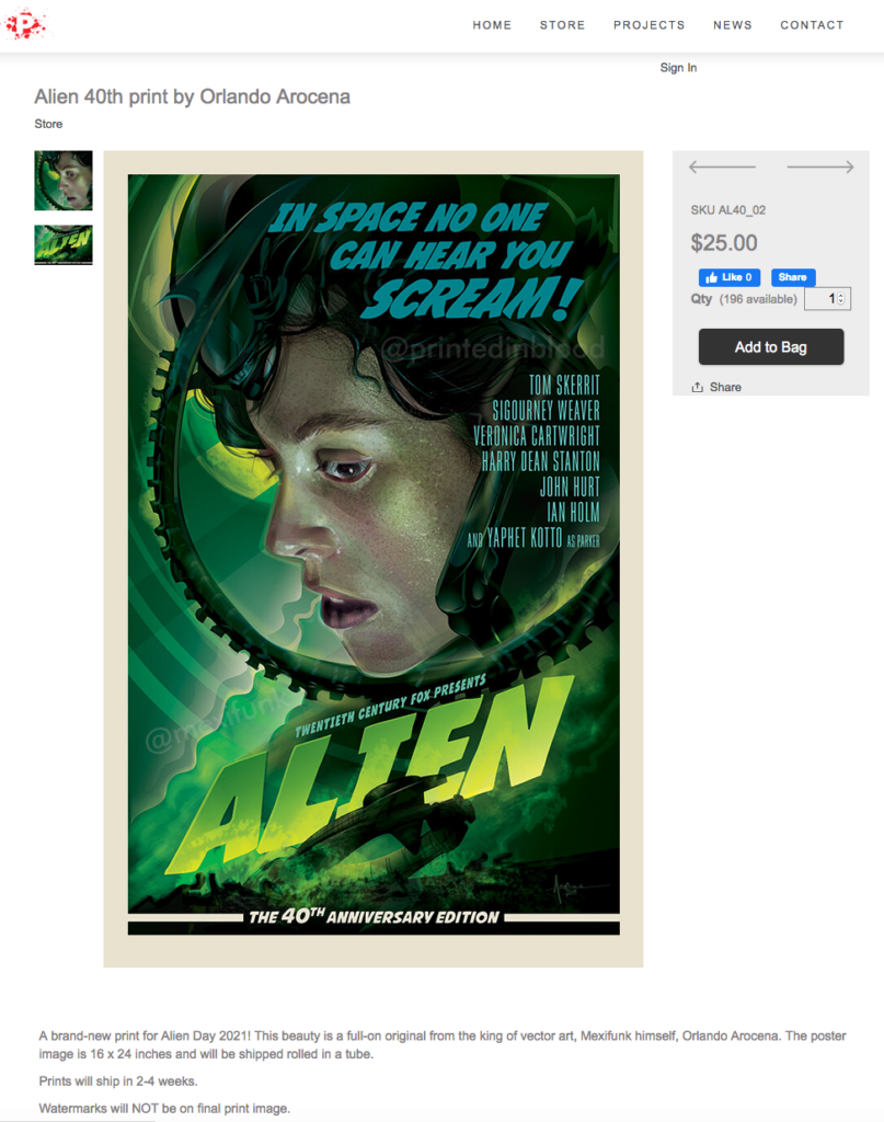 ALIEN 40 – affiche commémorative — Orlando Arocena