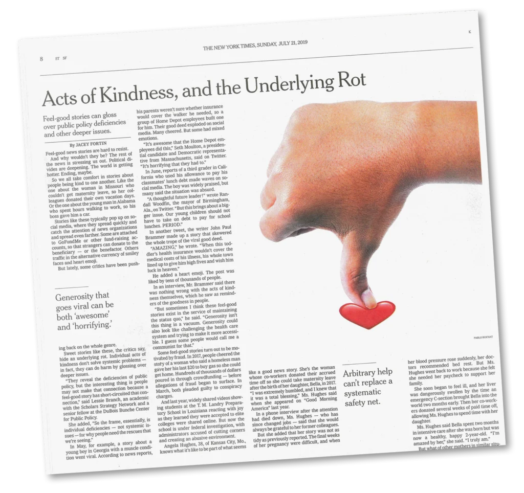 New York Times – actes de gentillesse viraux — Pablo Rochat