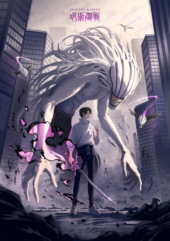 Jujutsu Kaisen — Yuta & Rika (fan art) — Philip Sue