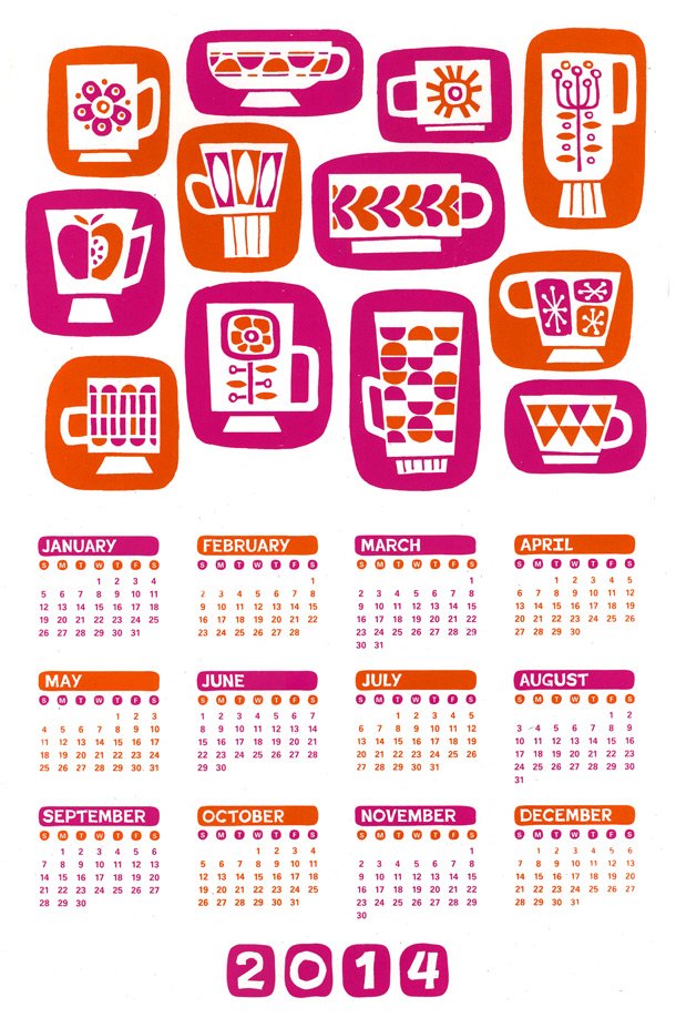 Mod 2014 Wall Calendar — Rory Phillips