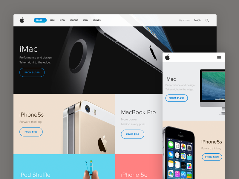 Refonte de l'Apple Store — version en ligne — Sebastiano Guerriero