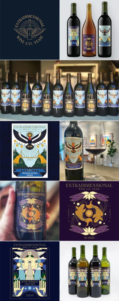Extradimensional Wine Co. — étiquettes — Steely Works