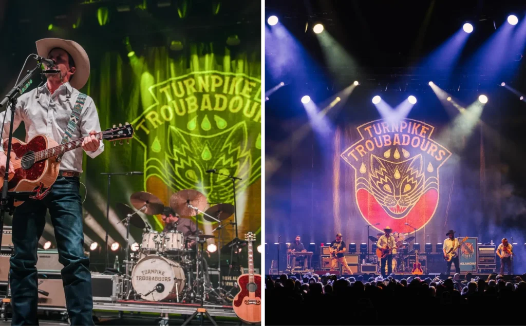 Turnpike Troubadours — décor de scène — Steely Works