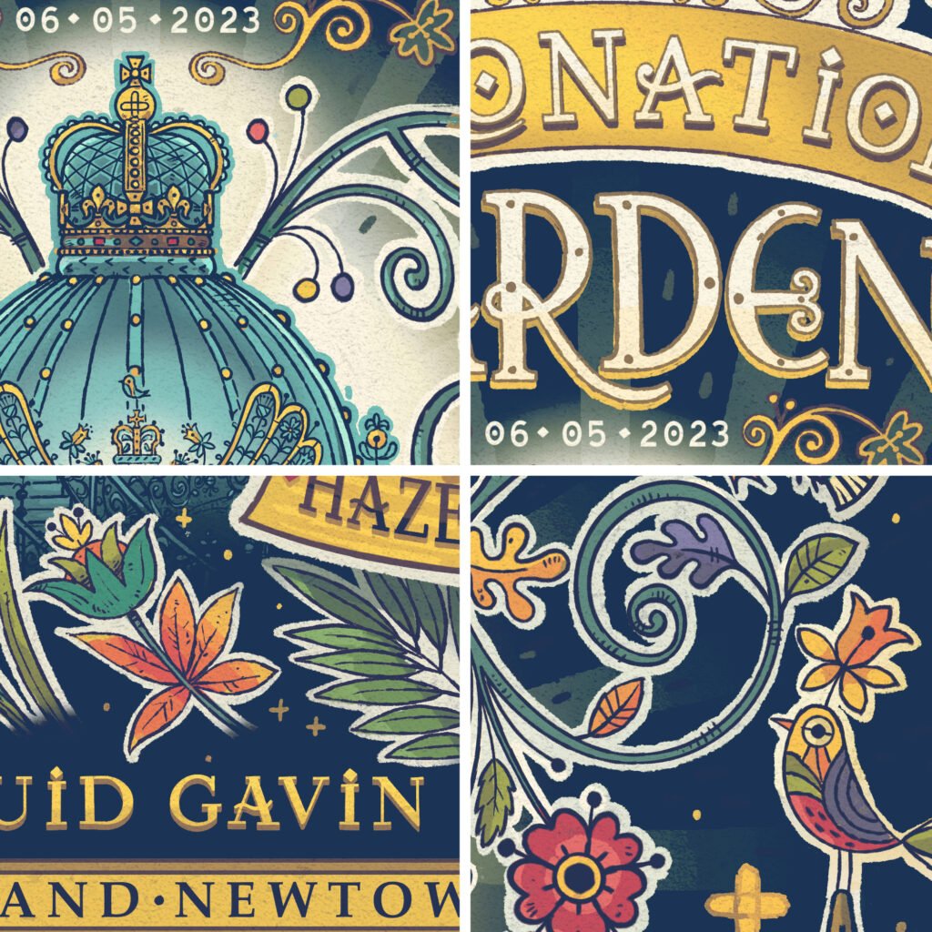 Affiche commémorative du Coronation Garden — Steve Simpson