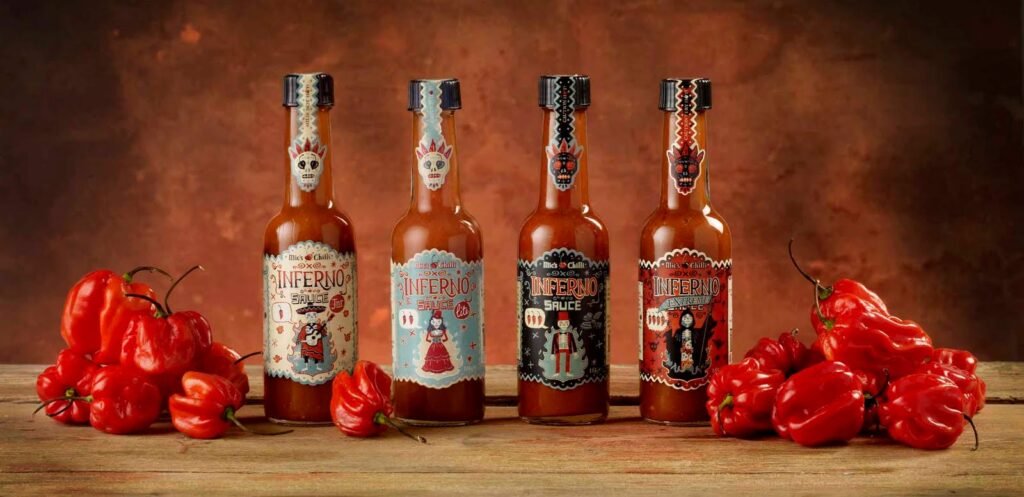 gamme de sauces piquantes inferno – mic’s chilli Mic’s Chilli Inferno — Steve Simpson