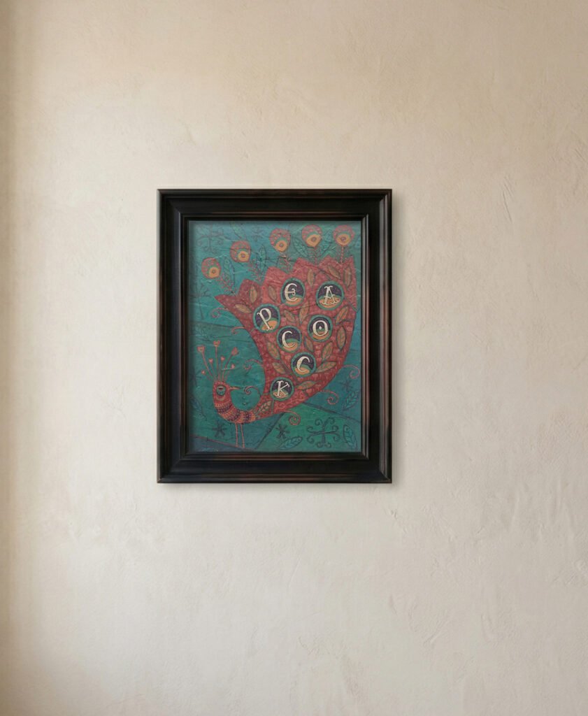 « Peacock » – acrylique sur panneau — Steve Simpson