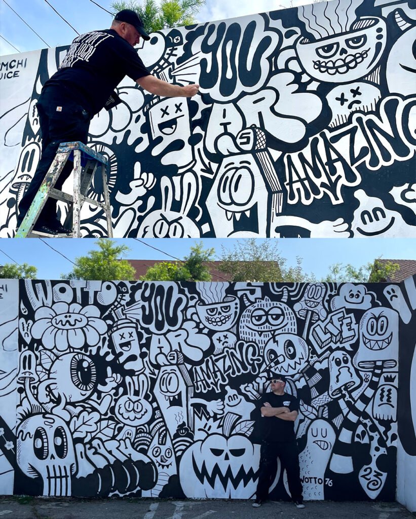 Fresque au QG de Secret Walls (Los Angeles) — Wotto