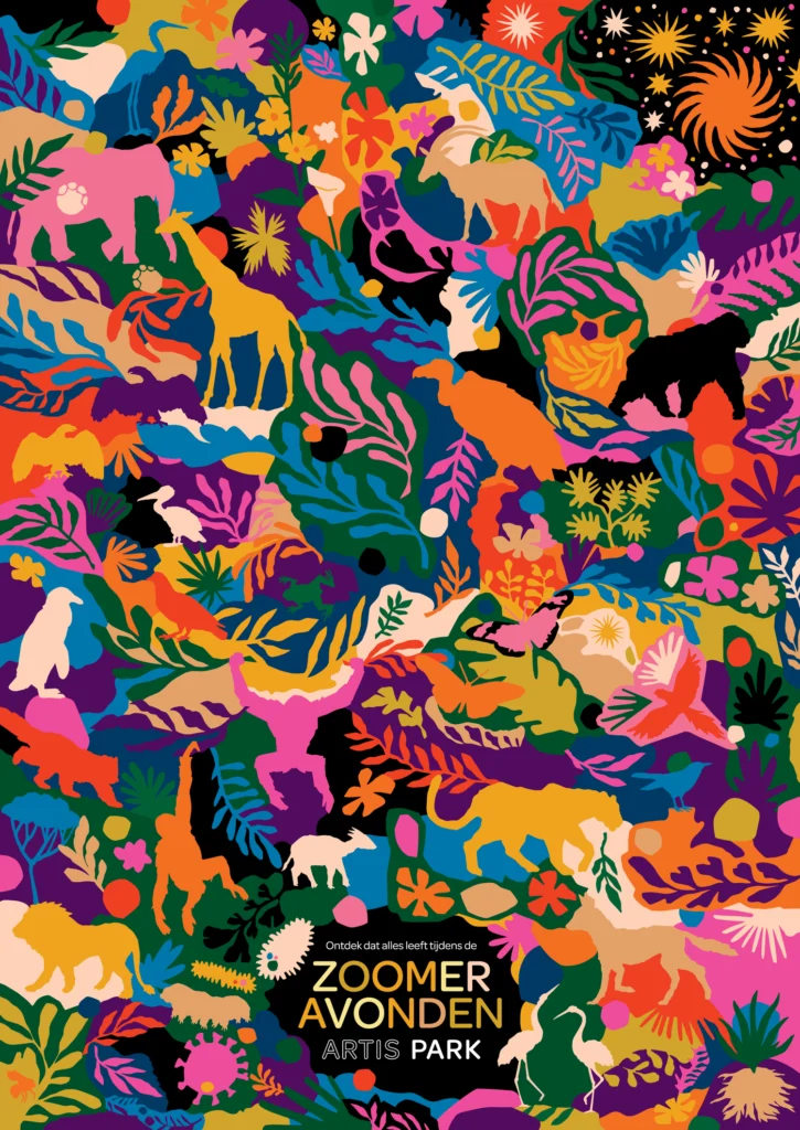 ARTIS Zoo Amsterdam – affiche des soirées d'été (Nick Liefhebber) — Closer&Closer