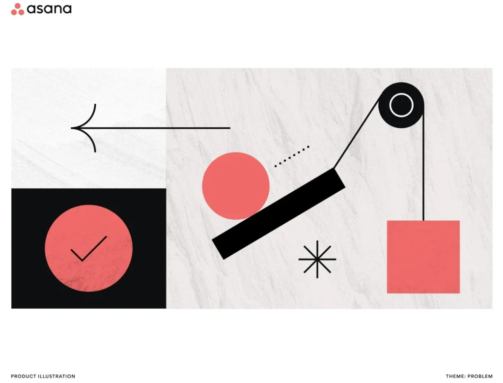 Asana – illustration de refonte de marque (Ray Dak Lam) — Closer&Closer