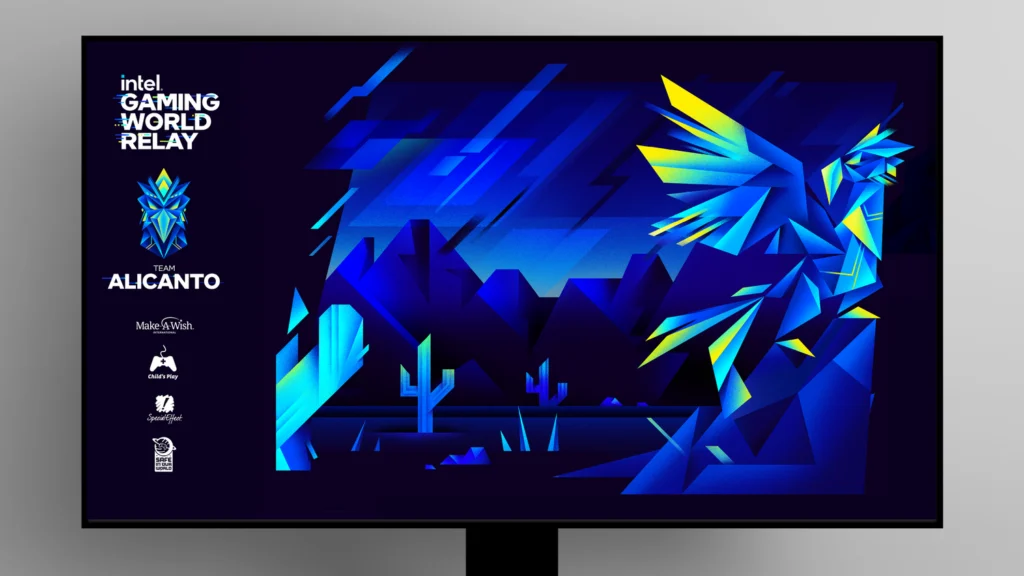 Intel Gaming – fond d'écran illustré (Catherine Pearson) — Closer&Closer