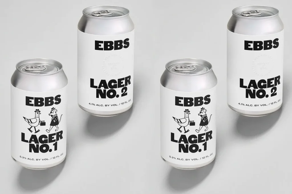 EBBS Brewing — canettes (avec Pentagram) — Chris DeLorenzo