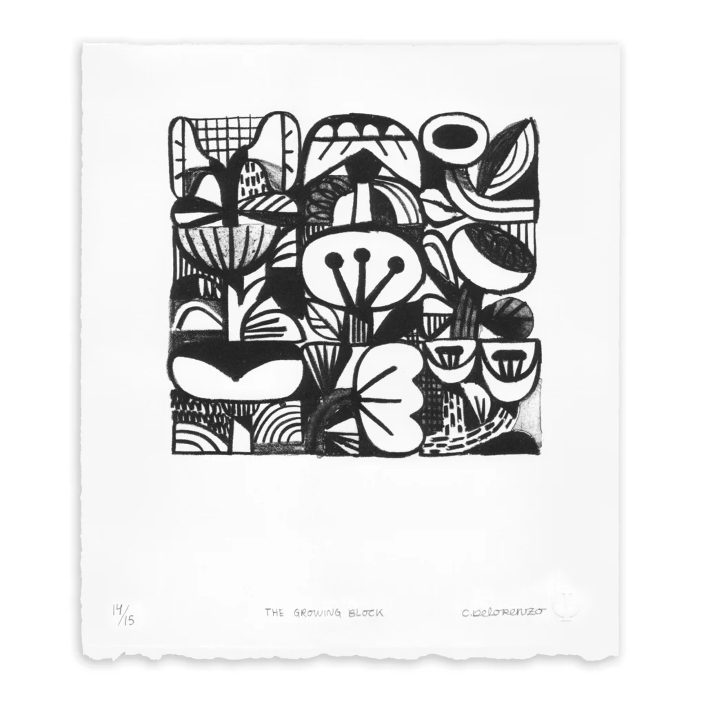 « The Growing Block » — première lithographie — Chris DeLorenzo